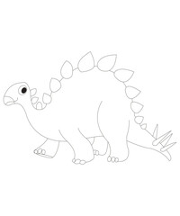 Dinosaur coloring page for kids & adults