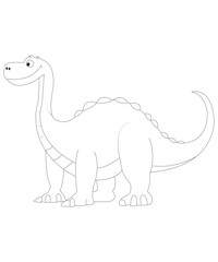 Dinosaur coloring page for kids & adults