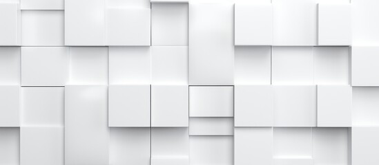Obraz premium White Square Tiles Pattern