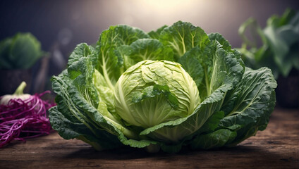 cabbage vegetable in a different look  - obrazy, fototapety, plakaty