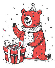 bear with gift