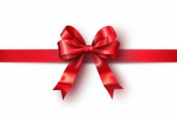 red Ribbon Bow, bow for gift box