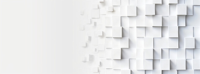Shifted White Cube Wallpaper. White cubic blocks with random depth creating a minimalistic 3D backdrop.