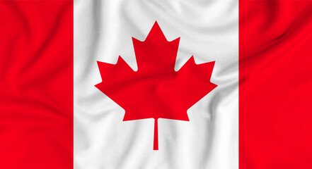 Fototapeta na wymiar Canada country national flag symbol vector design.canadian nation patriotism freedom nationality state state red white colour maple icon concept sign illustration.leaf travel banner background 