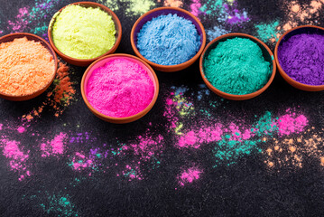 Obraz na płótnie Canvas Gulal colors for Indian Holi festival