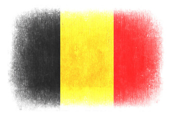 Belgium painted flag