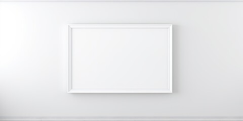 Blank white background with frame for design demonstration.