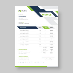 Minimal Corporate Business Invoice design template, Business Stationery Design