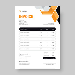 Minimal Corporate Business Invoice design template, Business Stationery Design