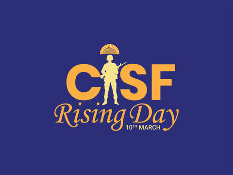 CISF Rising Day Creative Mnemonic logo name Template Design Poster Banner Social Media Advertising For All Use, CISF Raising Day, March 10 India, Editable Vector Illustration
