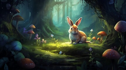 rabbit in the forest