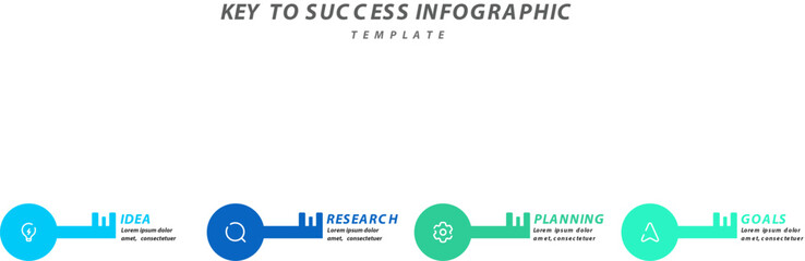 key to success infographic concept