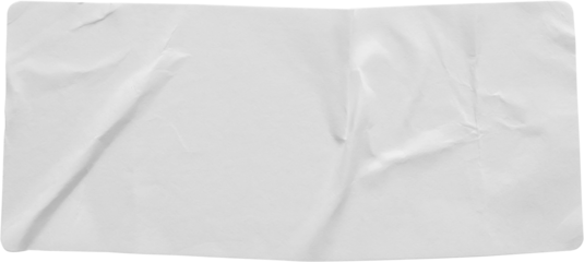 Paper sticker label isolated on white background