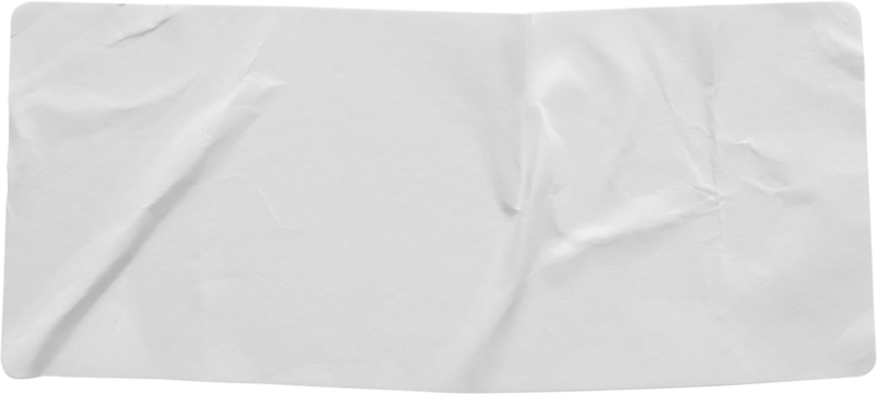 Paper sticker label isolated on white background