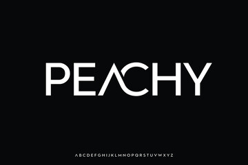 Modern elegant sans serif alphabet display font vector. Creative typeface with ligature