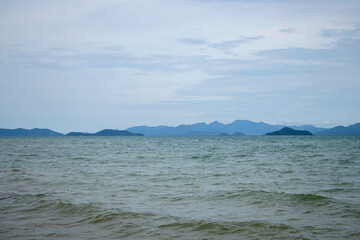 daytime seascape with mountains in thailand