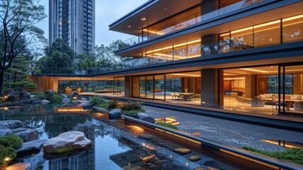  modern futuristic building in co-friendly city