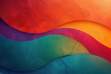 Abstract red blue orange purple green gradient banner vibrant colors grainy background web header poster design