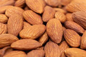 A lot of roasted nuts almond macro