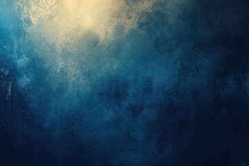 Obraz na płótnie Canvas Dark blue beige grainy gradient background glowing light dark backdrop, noise texture effect banner header poster