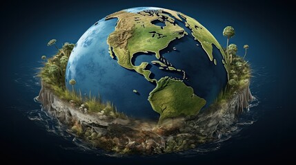 Water scarcity concept. Generative AI