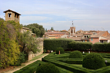 The Horti Leonini - Community garden in San Quirico d'Orcia, Province of Siena, Italy. This is...
