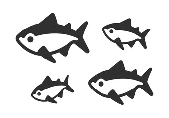 Group of fish sign icon vector illustration