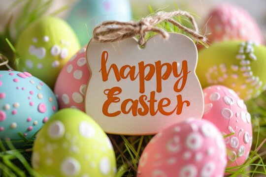 Colorful Easter Egg Basket Grace. Happy easter render resolution bunny. 3d Scurry hare rabbit illustration design. Cute pussy willows festive card Stations of the Cross copy space wallpaper backdrop