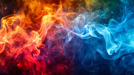 Obraz premium Colorful Fragments Fading into Ethereal Smoke