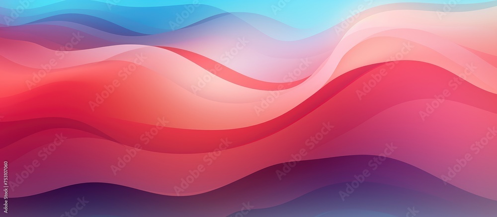 Poster blurred background with colorful modern design pattern gradient and freeform decorative elements for