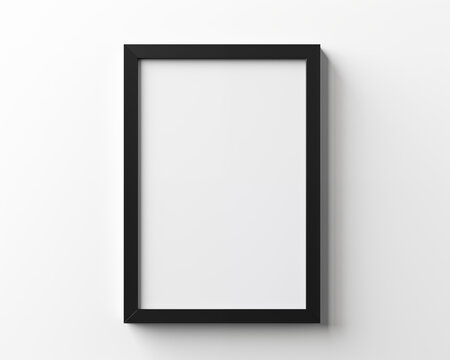 Modern Blank Black Frame Mockup Illustration