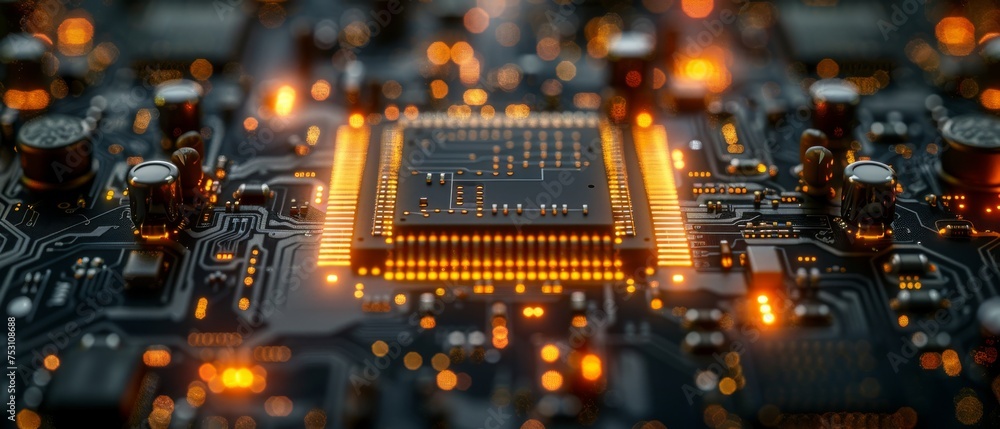 Poster background of circuit boards