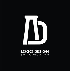 AD AD Logo Design, Creative Minimal Letter AD AD Monogram