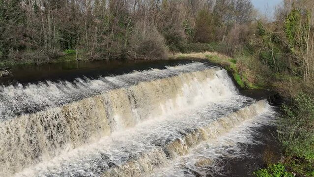 balrothery weir on the river dodder in dublin
