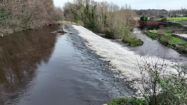 balrothery weir on the river dodder in dublin