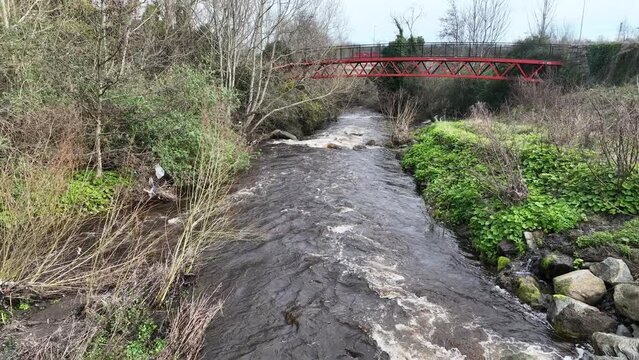 balrothery weir on the river dodder in dublin
