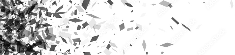 Poster grayscale shards frame