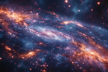 A mesmerizing spiral galaxy stretches across the universe, highlighting the grandeur of space