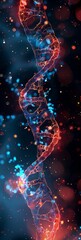 Double Helix DNA Abstract Background Generative AI