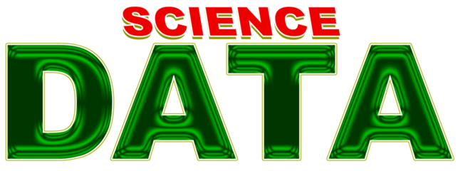 Data Science concept, text, creative, design word, Illustration