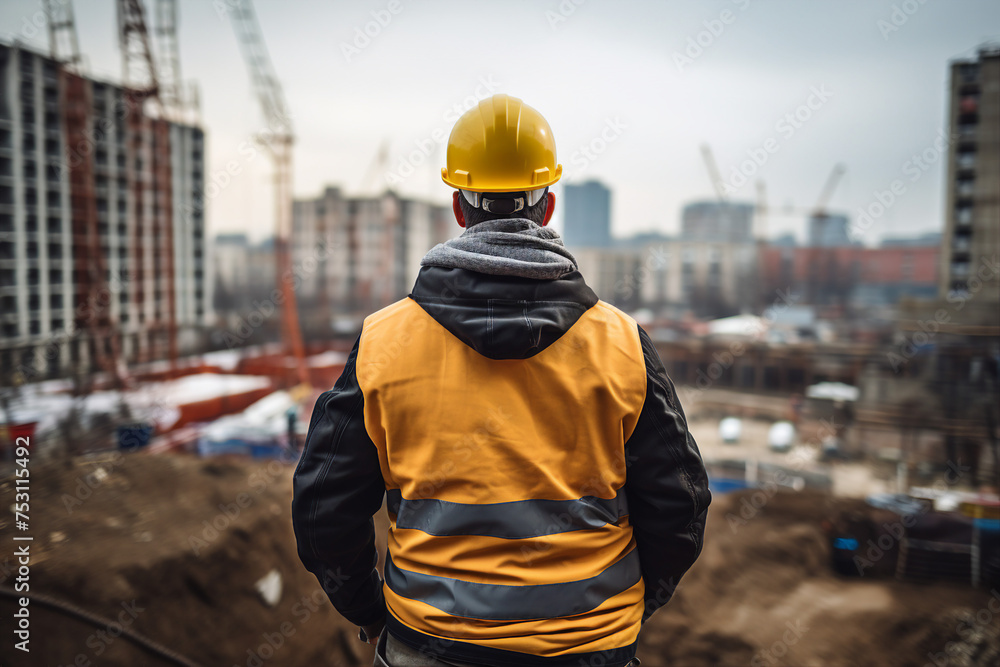 Wall mural ai generated portrait of confident successful businessman professional worker