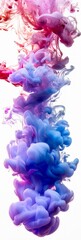 Obraz premium Abstract Smoke Art with Fancy Dream Cloud of Ink on White Background Generative AI