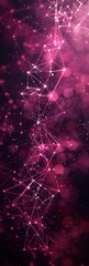 Fototapeta premium Network Grid and Particles on Digital Technology Background Generative AI