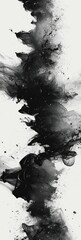 Chinese Ink Black and White Abstract Wallpaper Generative AI