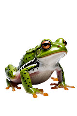 Generative AI full height frog portrait, no background png