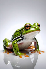 Generative AI full height frog portrait