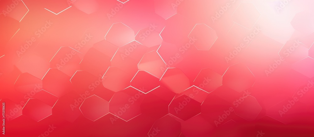 Aufkleber elegant blurry hexagon 2d template in light red gradient abstract design suitable for brand book use