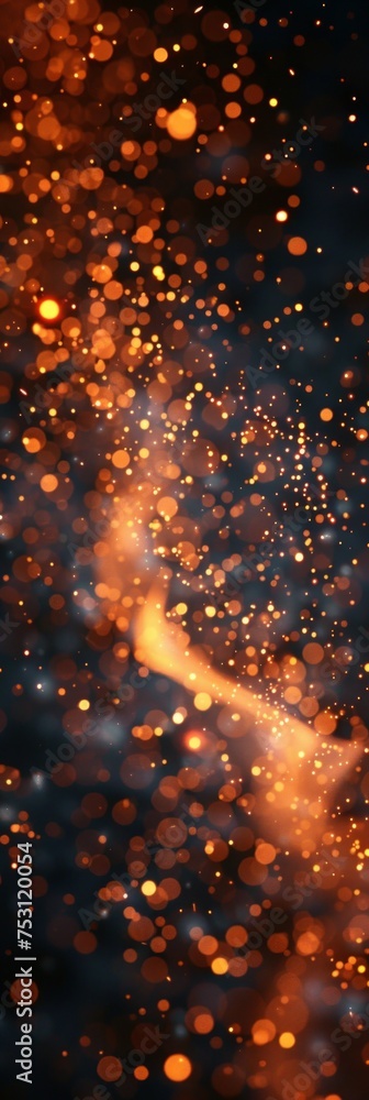 Poster fire sparks particles background generative ai