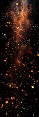 Fire Sparks Particles Background Generative AI