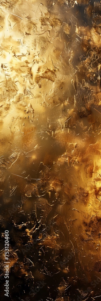 Poster gold metal texture with gradients and shadows generative ai